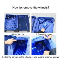 Delsey 3840 Travel Luggage Trolley Case Replacement Wheel Wear-Resistant Suitcase Pull Baggage Box Sliding Roller 4