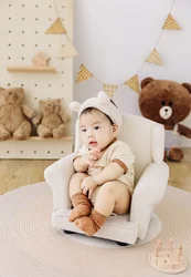 Foto semanal del Día de los bebés, disfraz de oso blanco leche, color caramelo, accesorios para fotos de un año, 신생아진 기 코코레 레