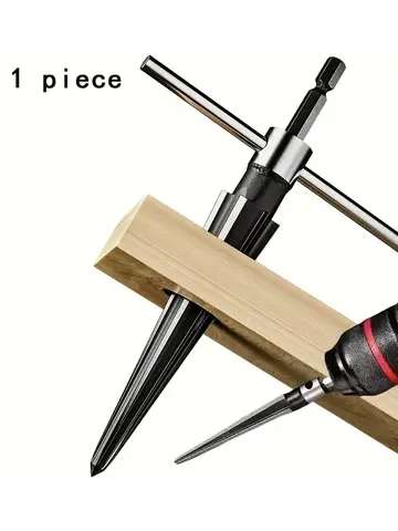 Set di coni esagonali in acciaio ad alto tenore di carbonio - Frese a cono portatili per legno, metallo e plastica - Accesso all'utensile per smussatura di punte compatibile