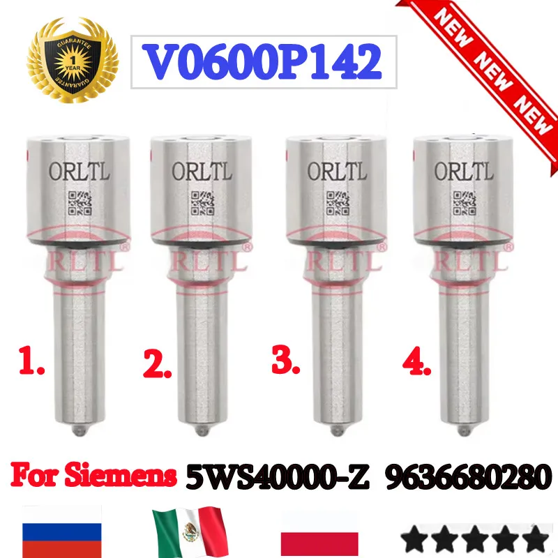 

4PCS V0600P142 Auto Diesel Injector Nozzle V 0600 P 142 Spray Nozzle Tip for Siemens 5WS40000-Z 9636680280
