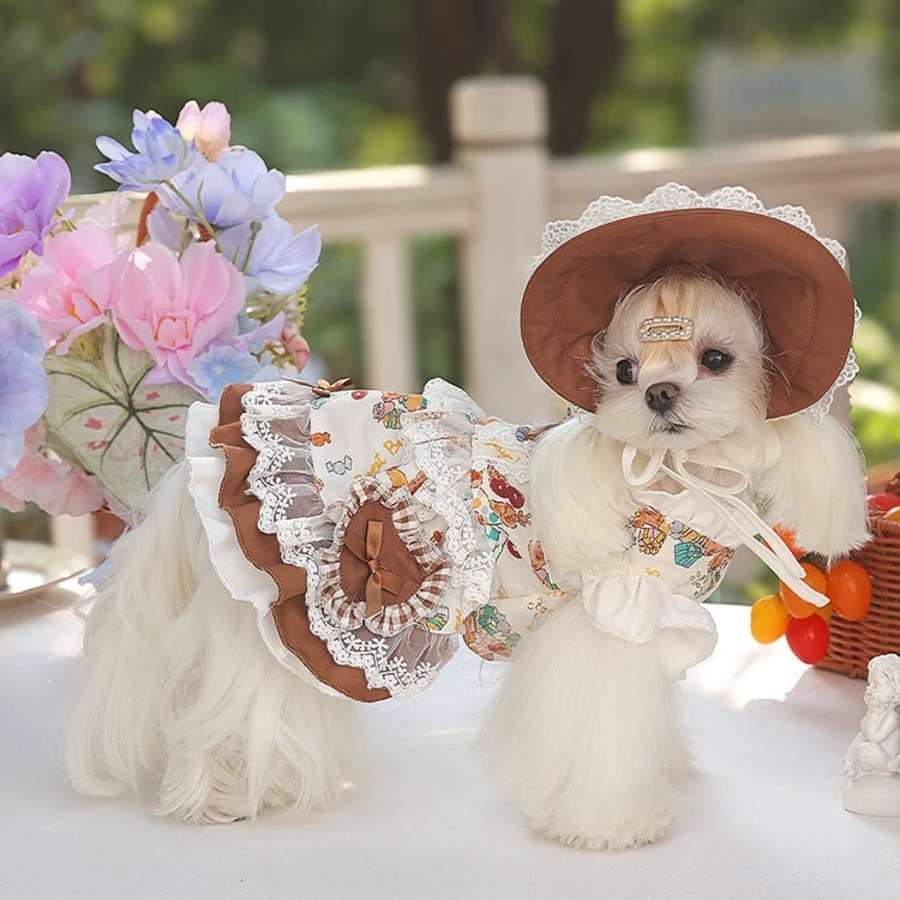 

Small Dog Clothes Lolita Dog Princess Dress,Pet Birthday Clothes,Lolita Dress for Puppy Kitten Cat Skirt Dog Costume