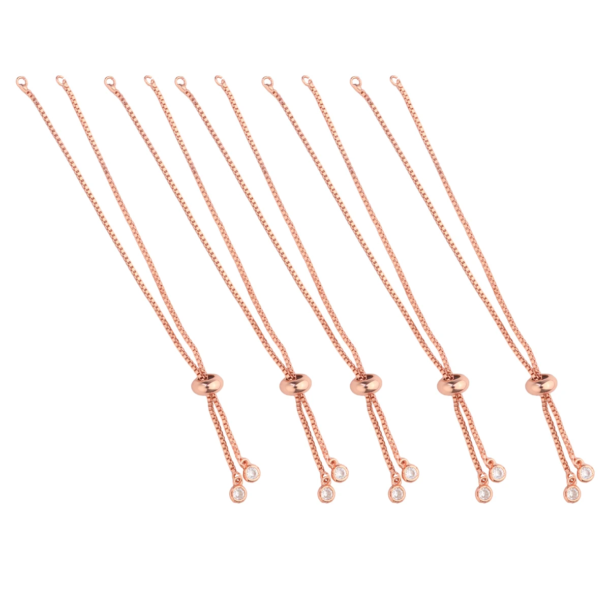 

5Pcs Adjustable Bracelets Women Chain Making Set DIY Jewelry Semi Finished Bangles Extender Chains Ankle Accessories