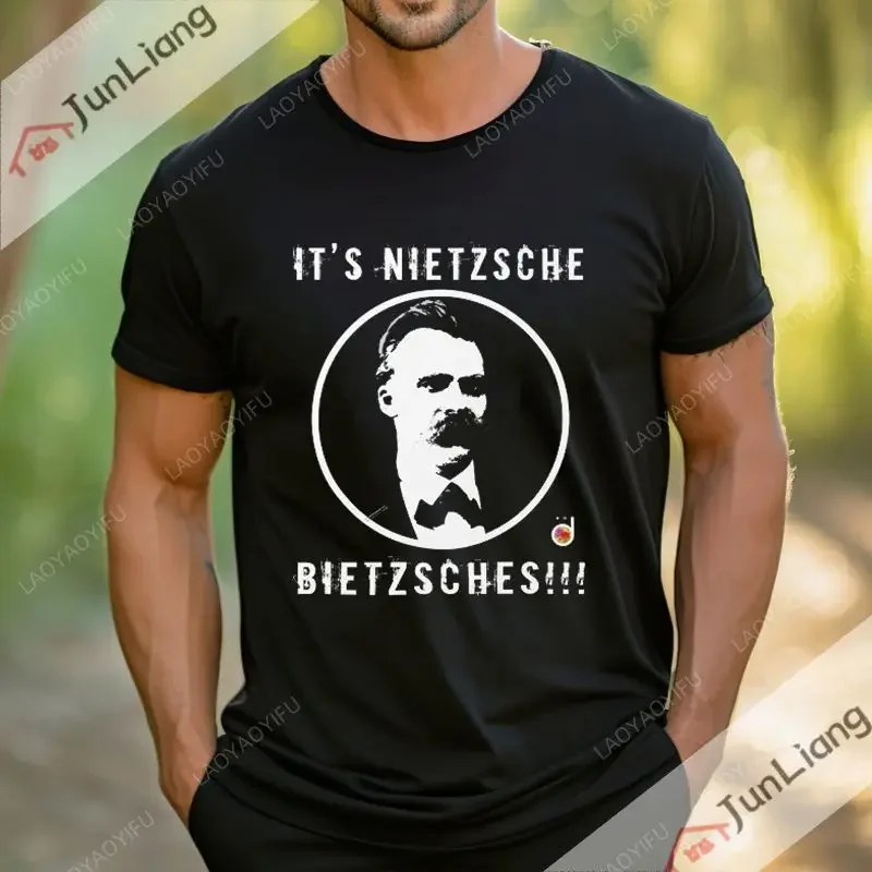 Friedrich Nietzsche T-shirt Custom short Sleeve T-shirt Men's loose fashion casual wear unisex street shirt