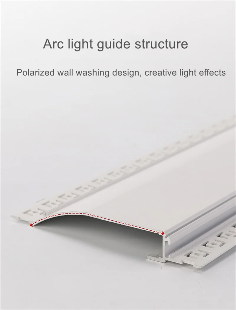 LED Aluminum Profile Indoor Ceiling Molding Light Bar For Interiror Indoor Decor Suspended Gypsum Strip Reflection Linear Light