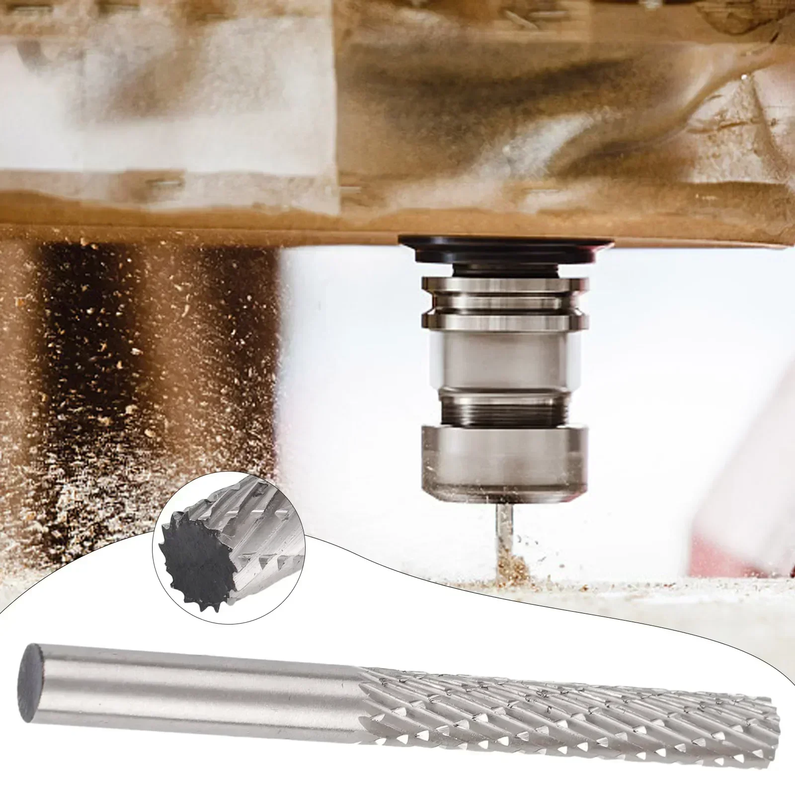 Picture 6: 1pc Carbide Rotary File 6mm Shank Rotary Burr Milling Cutter Drill Bit Engraving Bits For Plastic Wood Metal Carving