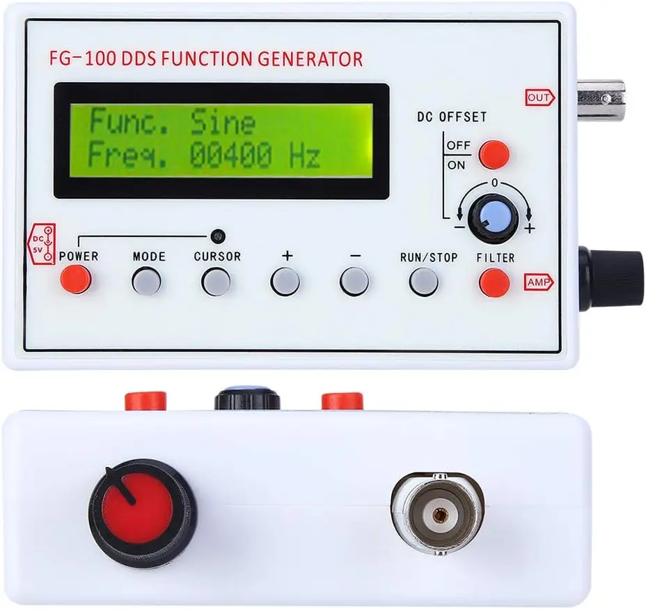 FG-100 DDS Function Signal Generator Frequency Counter 1Hz - 500KHz Signal Source Module Sine+Square+Triangle+Sawtooth Waveform