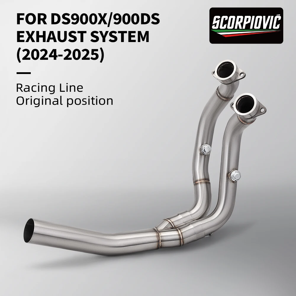 For VOGE 900DS 900 DS DS900X DS900 X 2024 2025 Motorcycle Exhaust Escape Front Mid Connecting Link Pipe Muffler