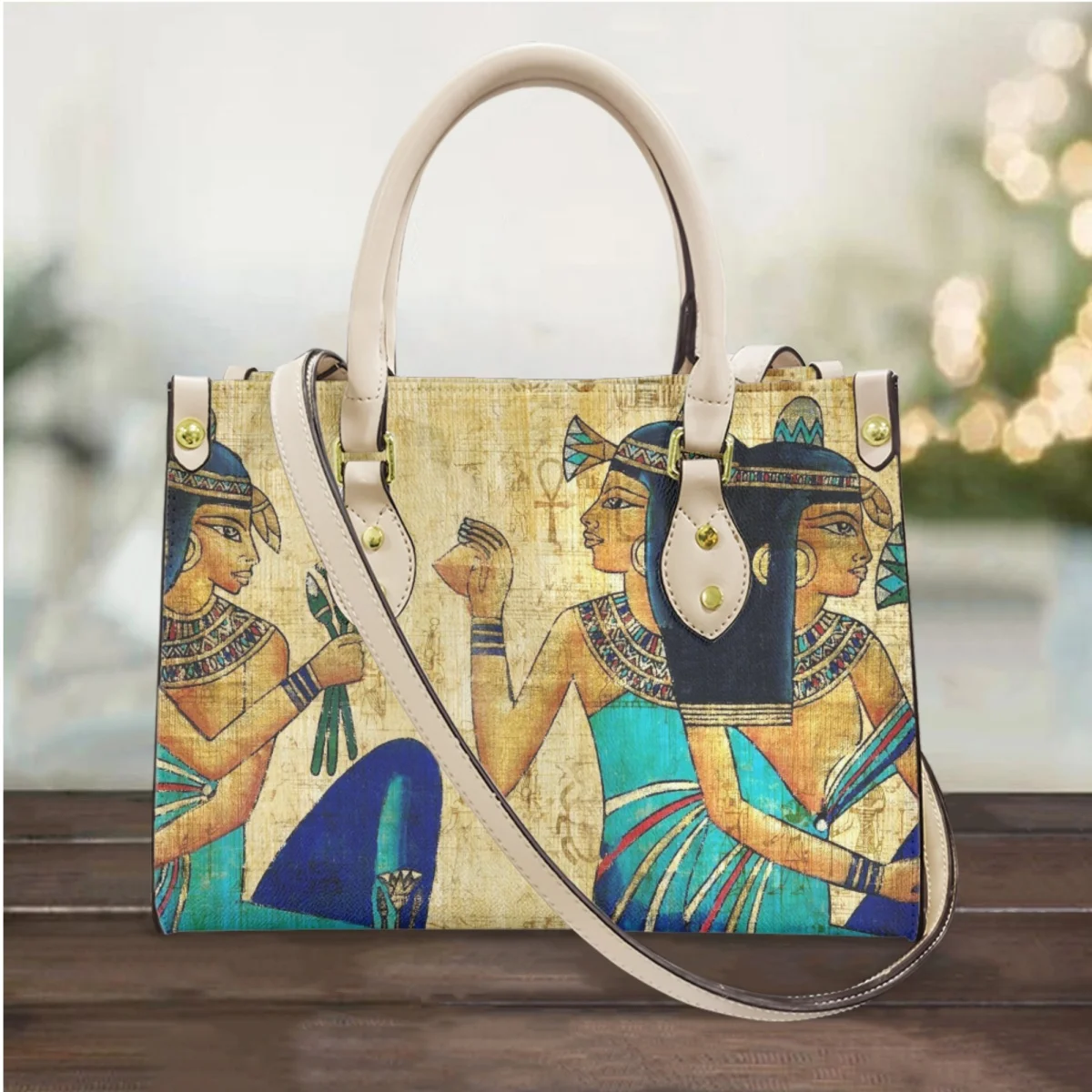 FORUDESIGNS Handbags For Women Ancient Egypt Culture Design Female Handbag Utility Tote Bags Shopping Fashion High Street