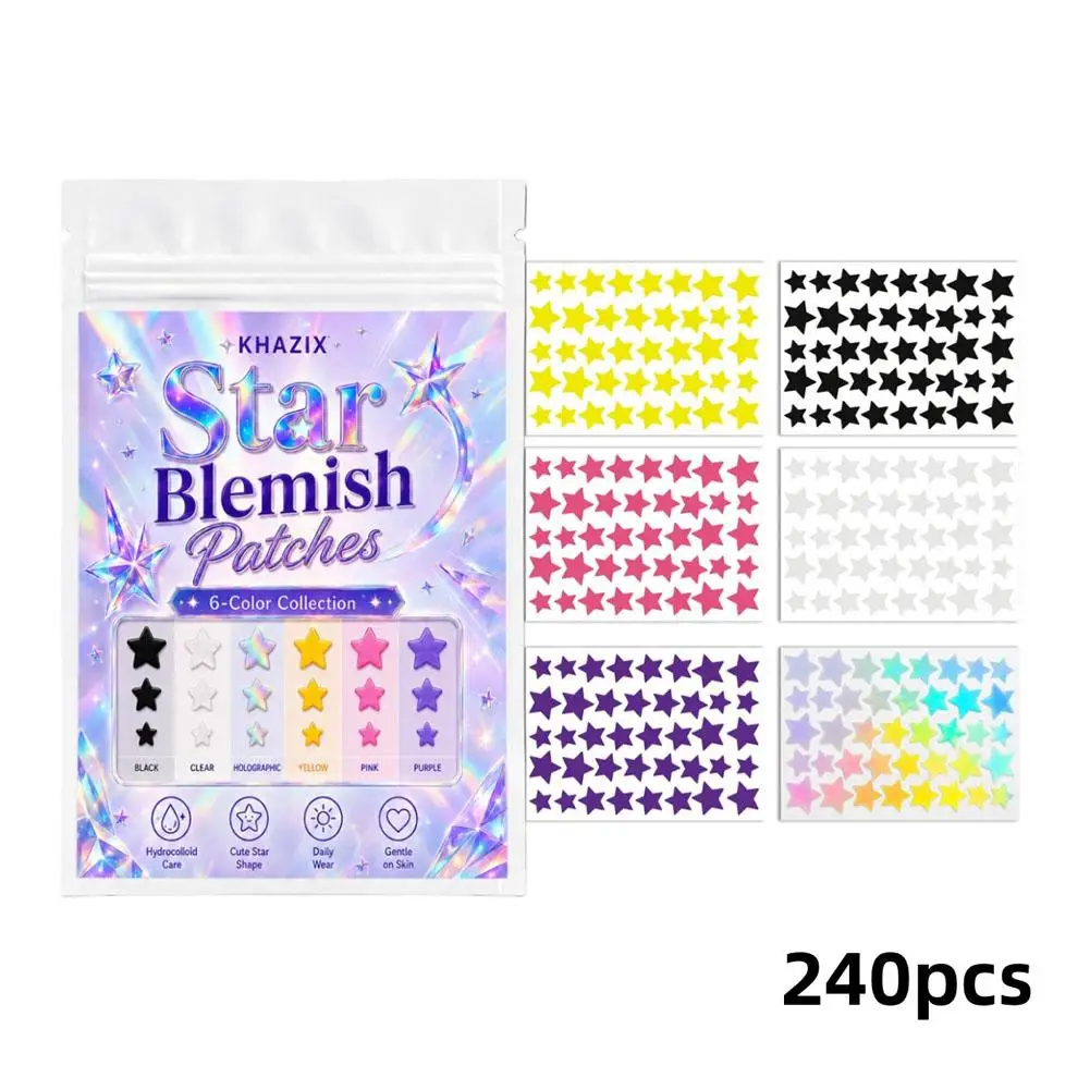 6 Colors Star Acne Pimple Patches Cute Star Shape Blemish Spot Cover Stickers Facial Skin Care Tools Beauty