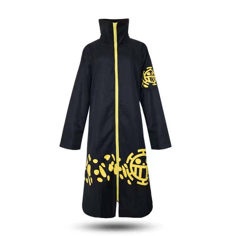 Anime One Piece Trafalgar D. Veste coupe-vent longue pour homme, droit de l'eau, costume d'Halloween, manteau Trafalgar, cosplay