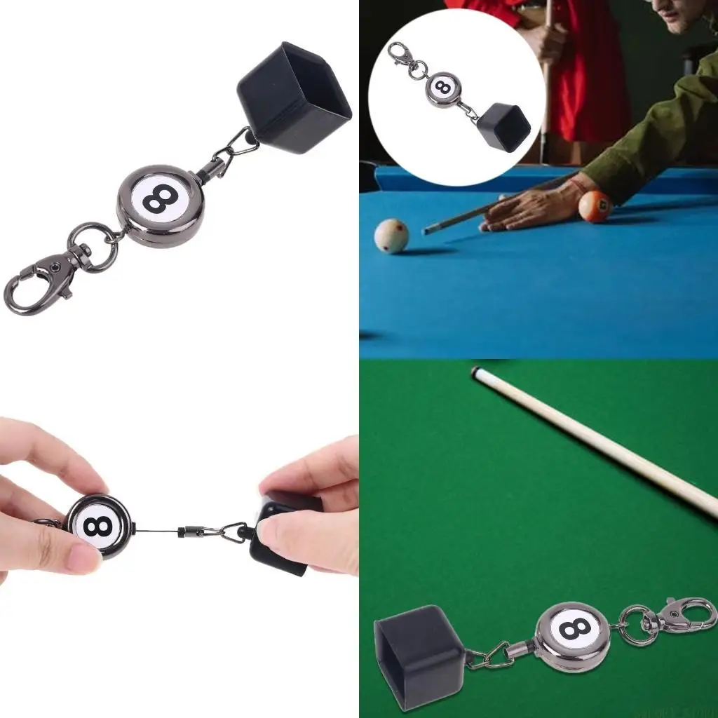 

U2JB портативный выдвижной бильярдный бильярдный кий, держатель для мела, цепочка для ключей, брелоки, инструмент