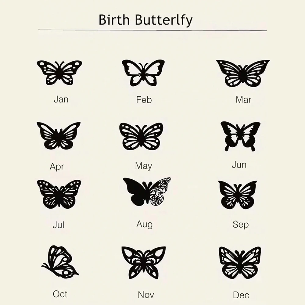Custom Birth Month Butterfly Name Necklaces For Women Stainless Steel Customized Necklace Pendant Personalized Neck Jewelry Gift