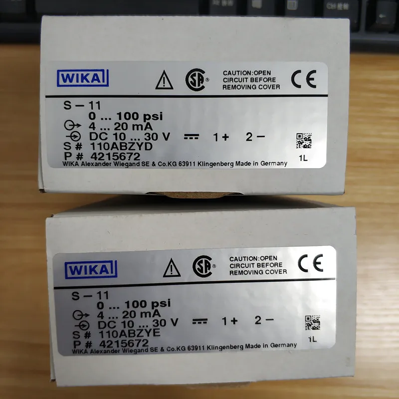 Imagem -04 - Wika Sensor S11 Psi 100 Psi