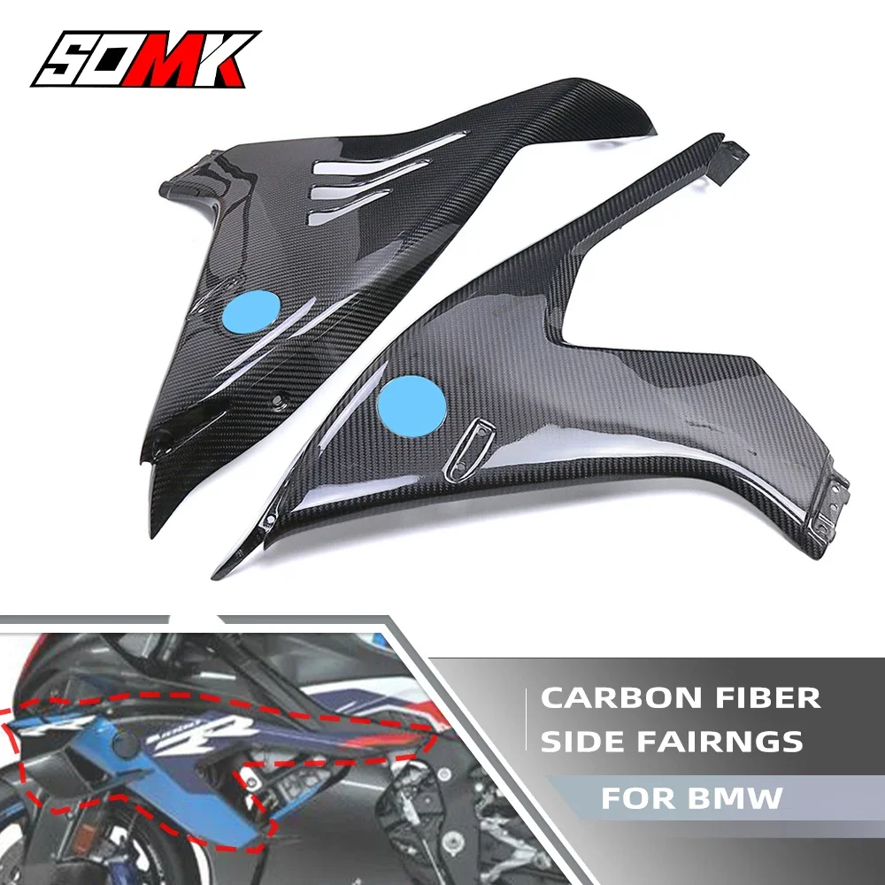 

100% Carbon Fiber Side Panels Left Right Spoiler Fairings For BMW M1000RR M1000 RR 2023 2024 Motorcycle Accessories Fairing Kits