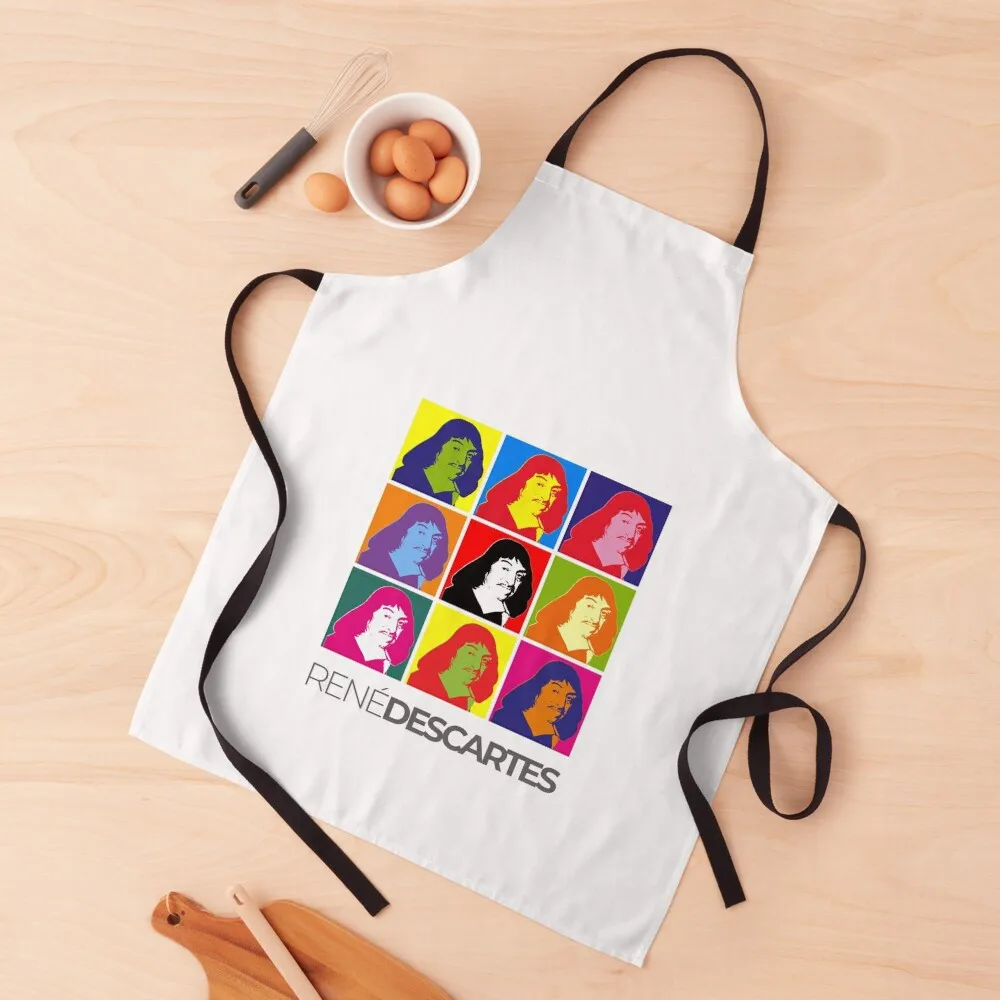 

René Descartes pop-art poster portrait Apron innovative kitchen and home items Woman Kitchen Apron