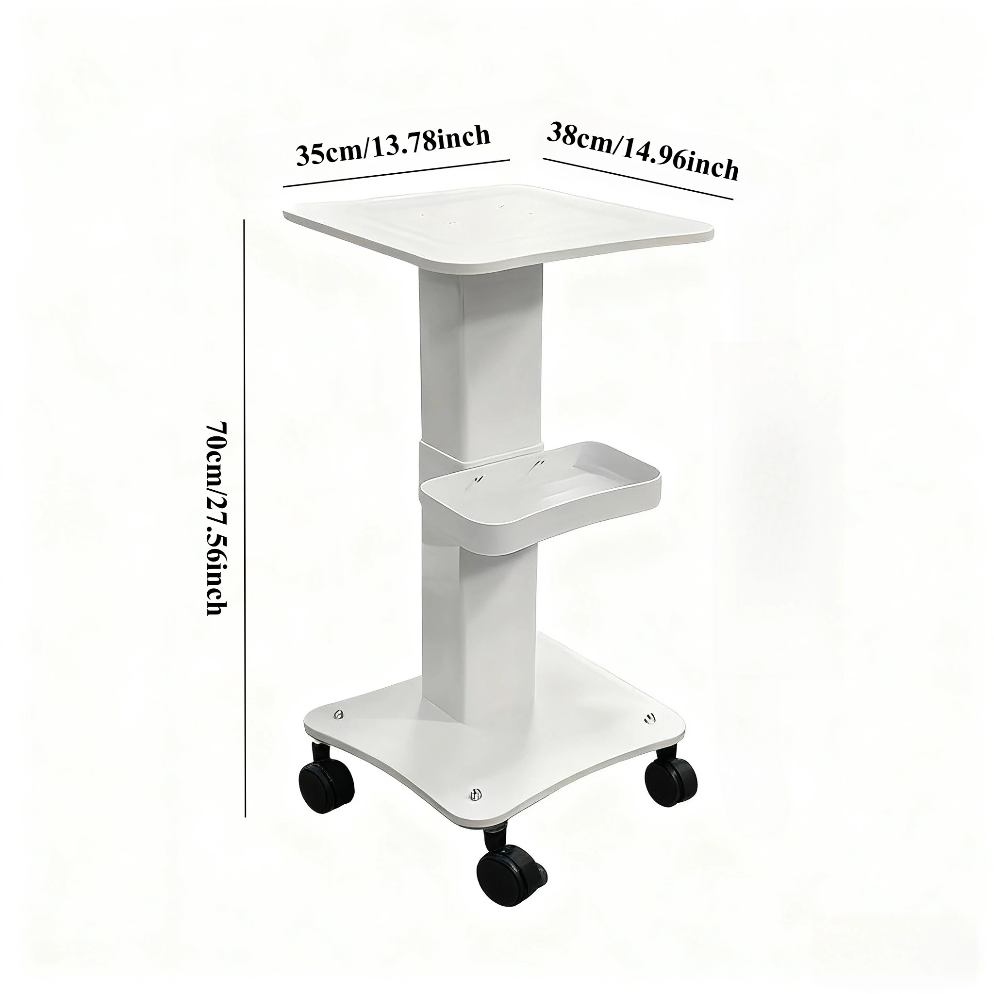 다기능 뷰티 카트 – 고품질 목재 및 금속, 조용한 유니버설 휠, 88.18파운드 용량, 살롱 및 스파에 이상적