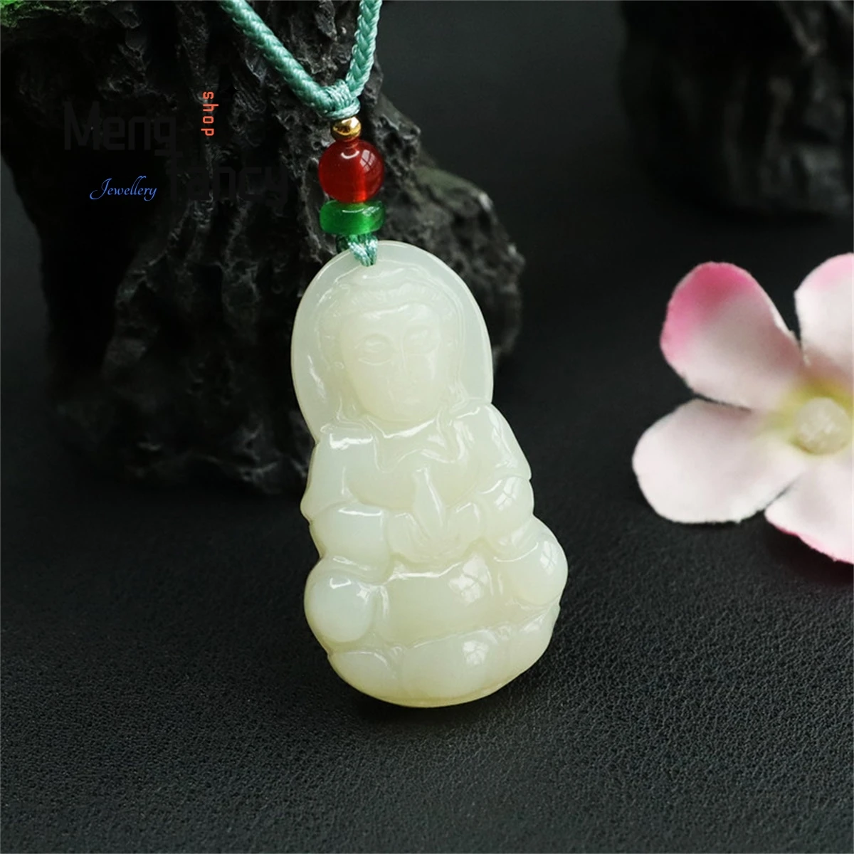 Natural Hotan Jade Bottle Guanyin Pendant Bead Necklace Simple Atmospheric Personality Retro Ethnic Men Women Charm Fine Jewelry