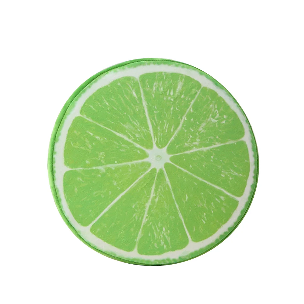 

Fruit Seat Cushion Pillow 33cm Orange Green 3D Fresh Fruit Print Soft Removable Cover Polyester PP Cotton Sofa Chair Pad