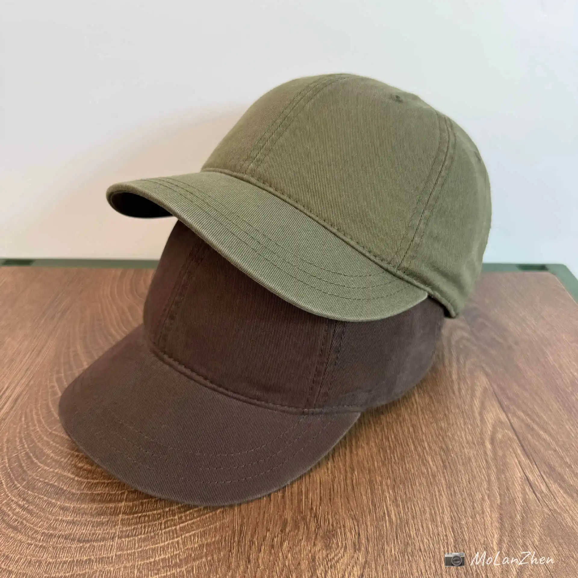 Short Brim Solid Color Full Back Closed Baseball Cap Unisex Plain Duckbill Hat Spring Summer Thin Cotton Casual Sports Sun Hat
