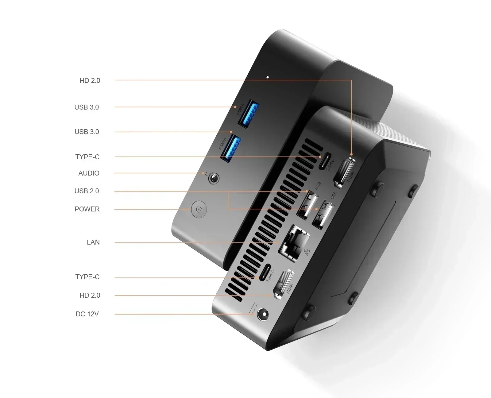 Chatreey T9 PC Mini, Intel Alder Lake N100 Windows 11 komputer saku Ultra kecil Dual SSD fungsi penuh tipe-c 4K 60Hz RGB