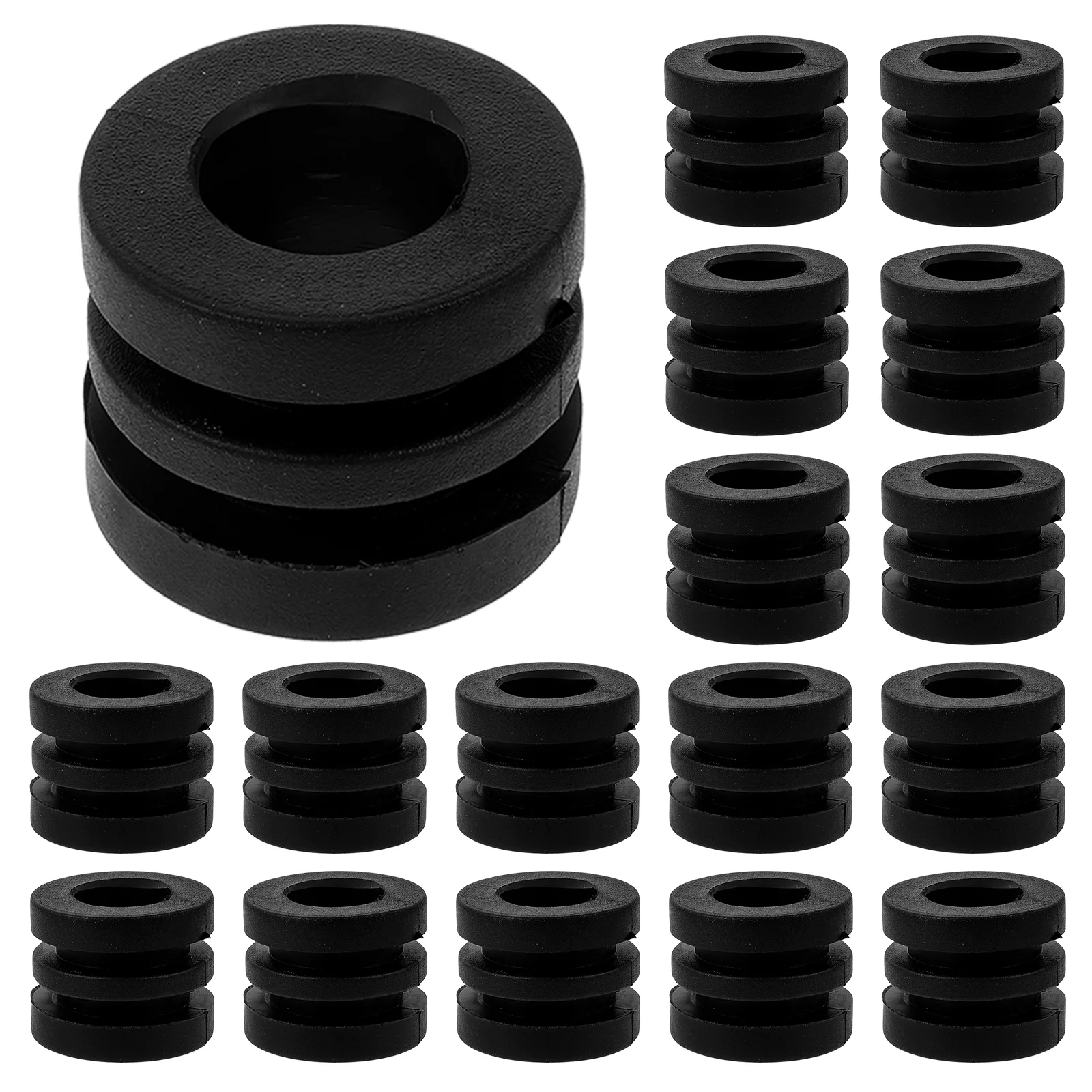 

16 Pcs Footballs Spring Pads Small Washer for Foosball Gasket Bumpers Table Washers Black Man