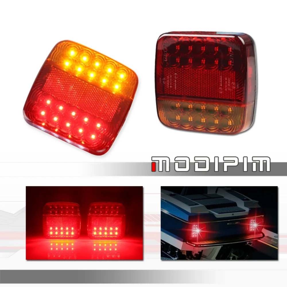 Magnetic Wireless Trailer Lights LED Rear Tail/Brake & Turn Signal Light License Plate Light For Caravan RV Camper Lorry Truck