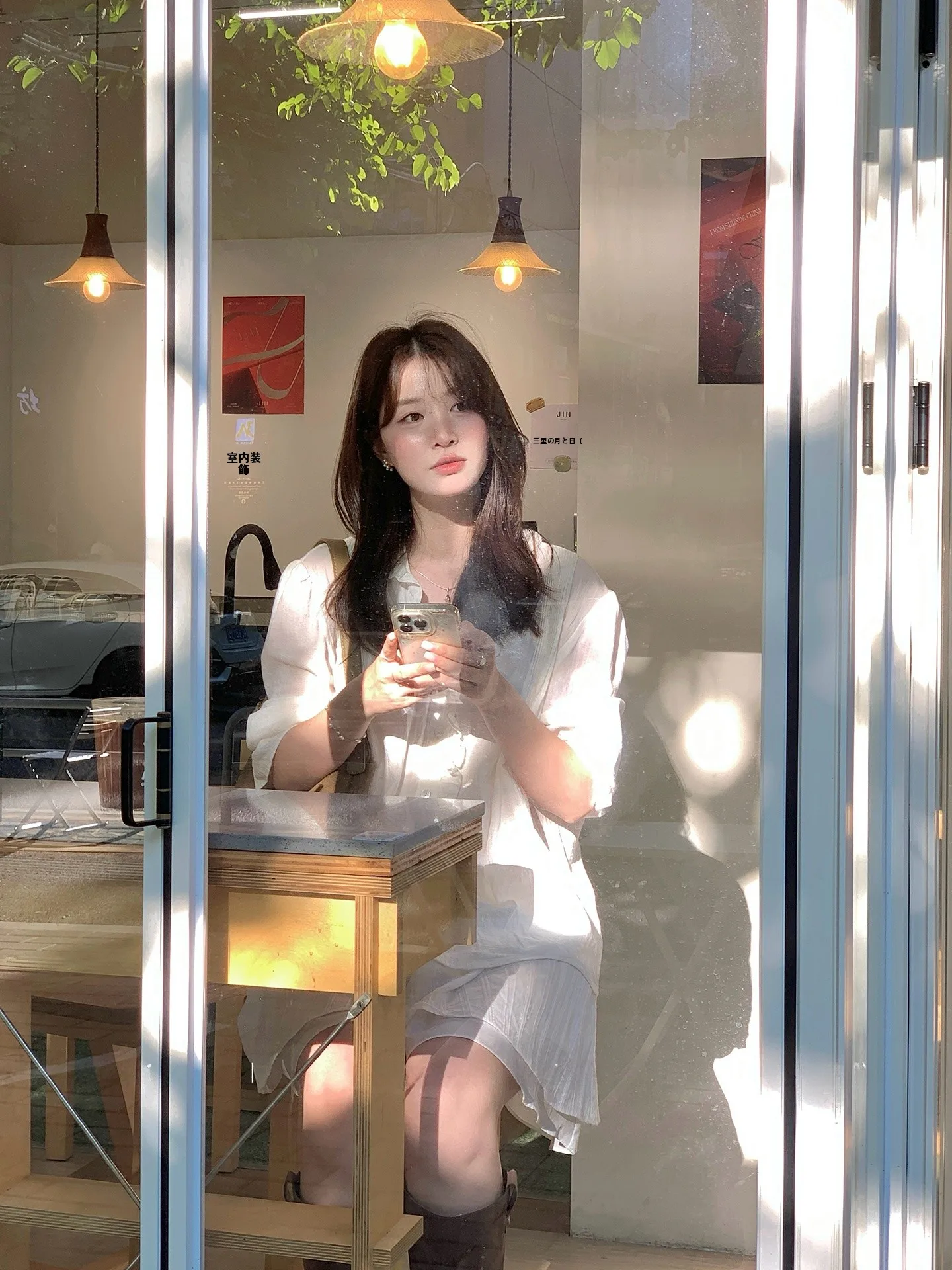 

Miao Charming Set Women's Korean Style Long Sleeve White Shirt Puffy Short Half Skirt Two Piece Set Breathable Casual Spring ...