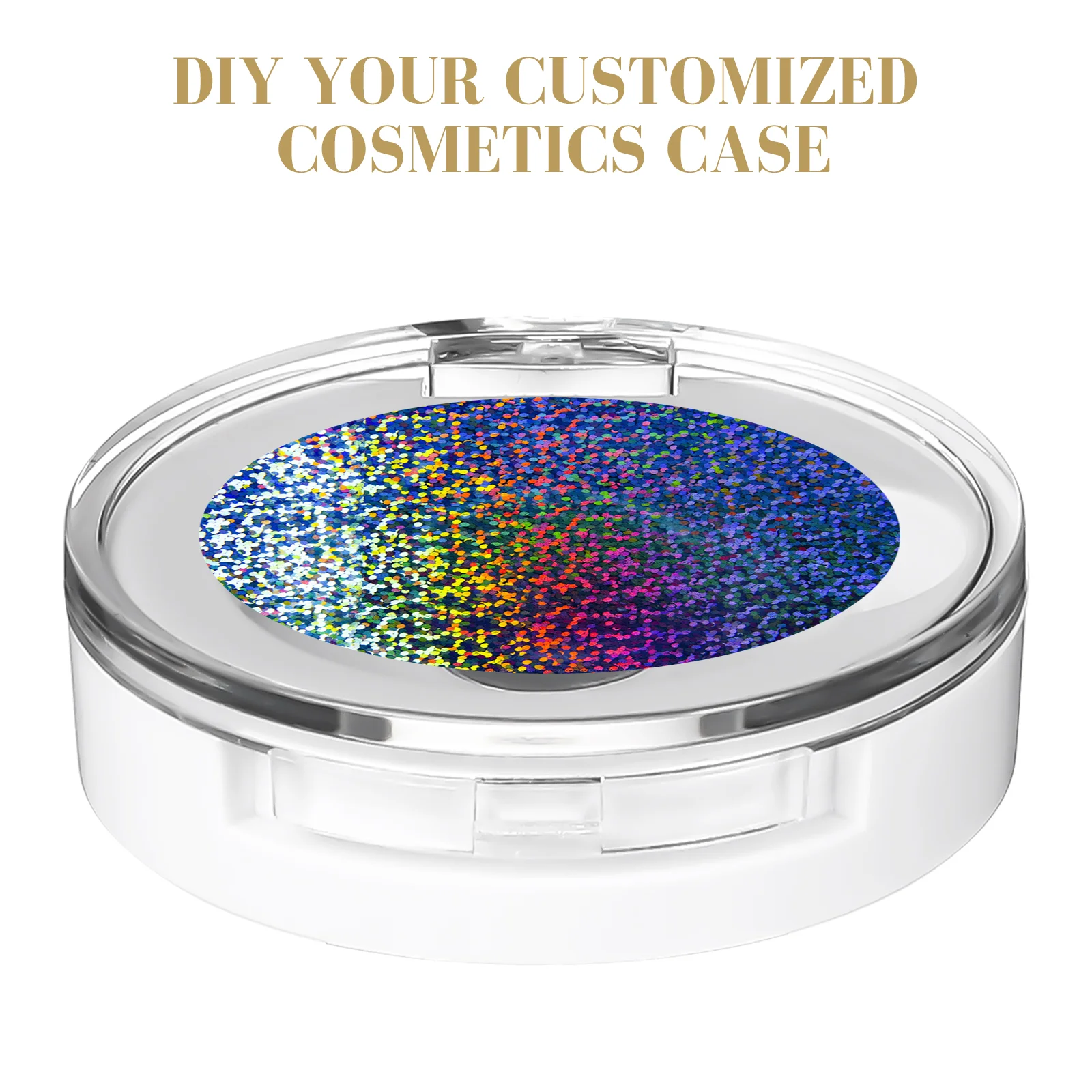 4 Pcs Colourful Eyeshadow Palette Highlighter Makeup Powder Sample Container Round Boxes Containers