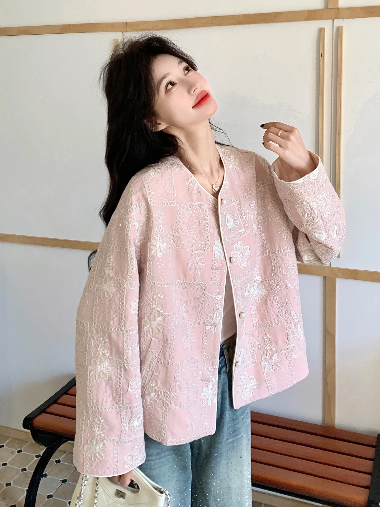 veste-courte-rose-brode-pour-femme-style-chinois-traditionnel-nouvelle-collection-printemps-legere-en-polyester