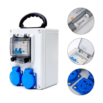 Portable outlet box construction power distributor wall power distributor with switch 10A 250V 2P portable outlet box tool