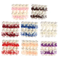 10Pcs 12cm Bear Flower Bouquet Toy Cartoon Doll Teddy Bear Bouquet Graduation Birthday Wedding Gifts Party Decor