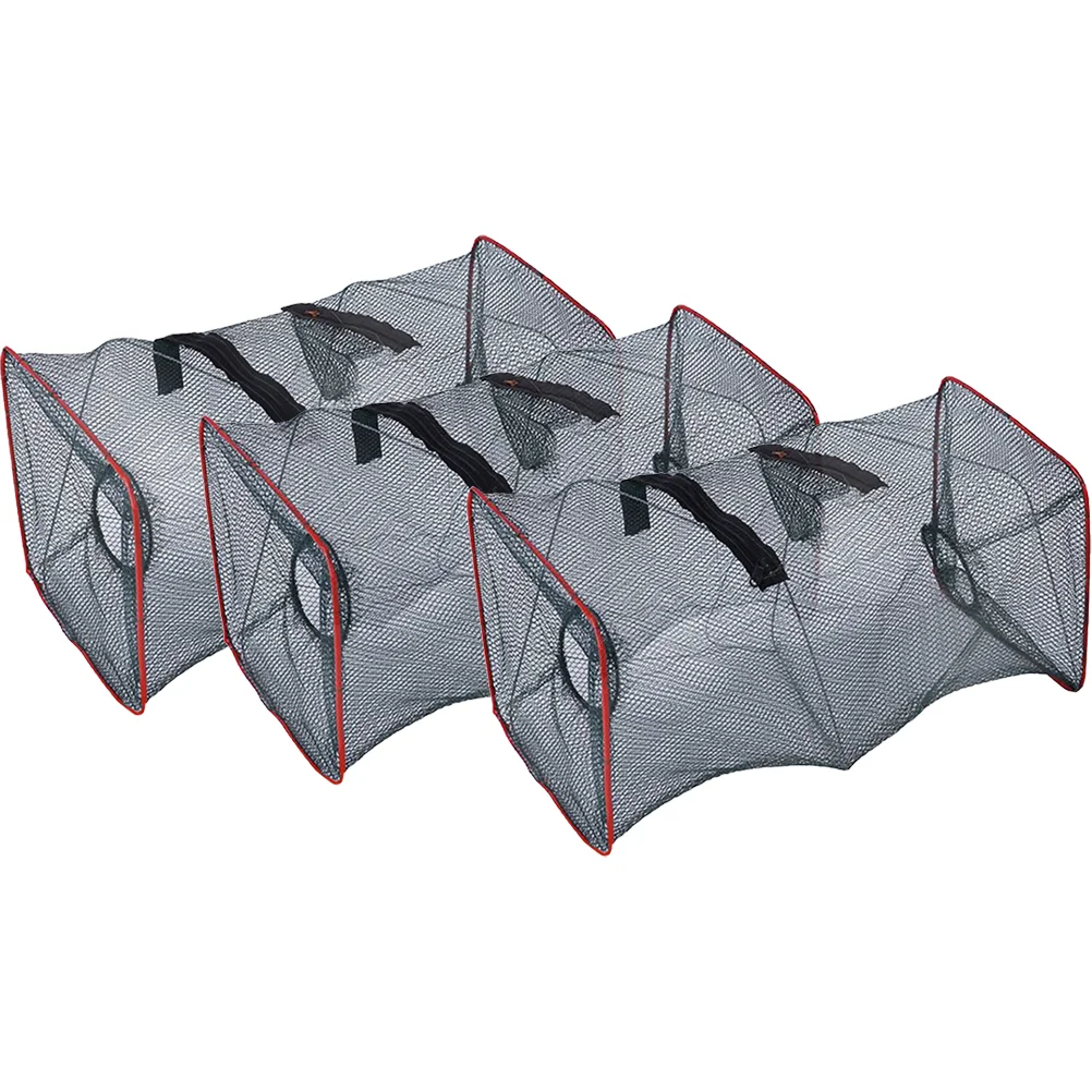 

3 Pcs Fishing Shrimp Trap Minnow for Crab Blue Crabs Folding Net Bait Lobster Tank Accessories Major Crawfish Traps