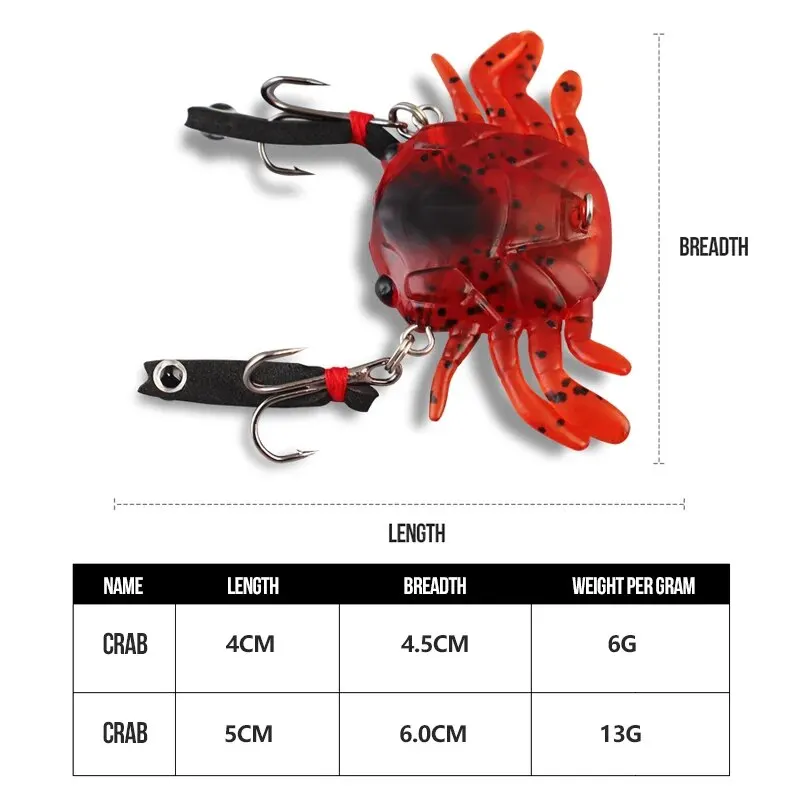 TAIYU Bionic Crab Fishing Lure 6g 13g Silicone Soft Bait Fake Baits For Squid Octopus Fishing Jig Head Lures Sea Fishing Tackle - view 6