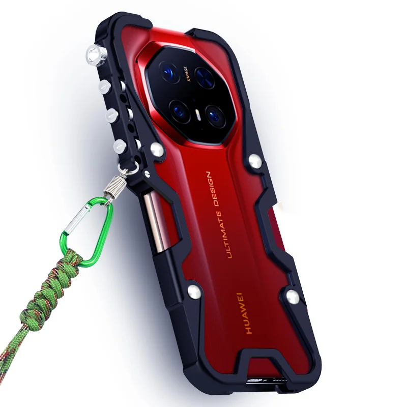 

Роскошный алюминиевый противоударный чехол для телефона Huawei Mate 60 70 ProPlus 30 40 50 60 RS Pro Armor, металлическая задняя крышка