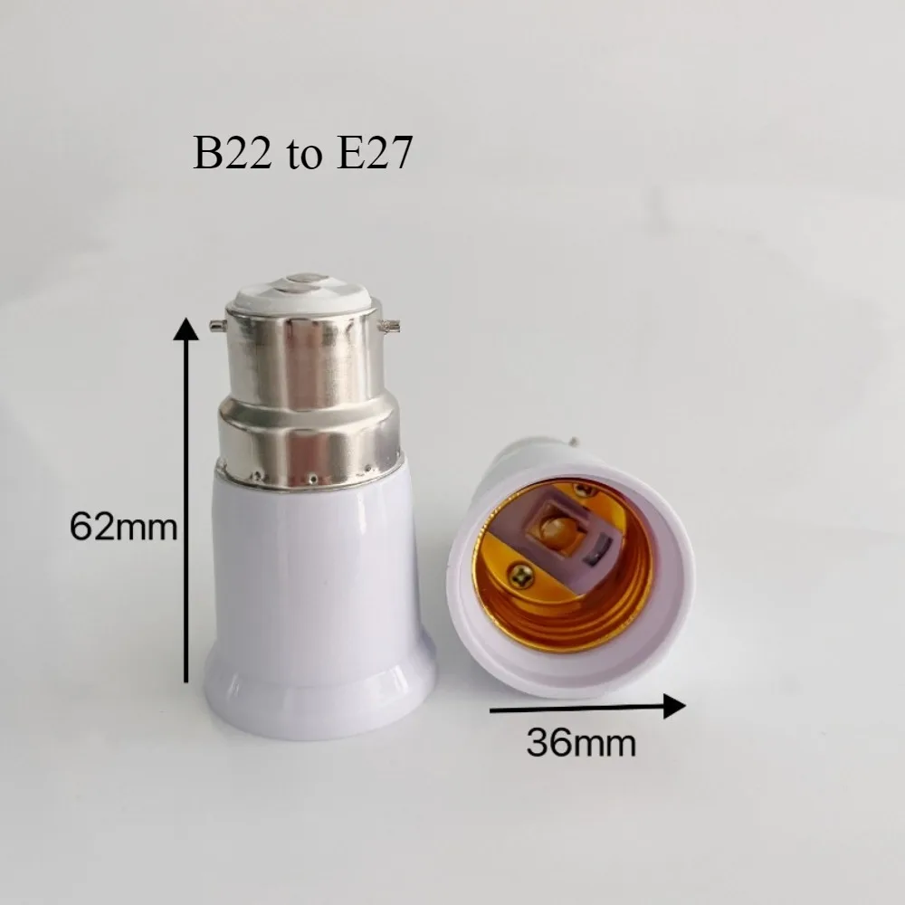 1pcs Welding-Free B22 To E27 Light Socket Adapter Bulbs Holders Lamp Sockets Converter Extended Lamp Bulb Conversion Holder image 2