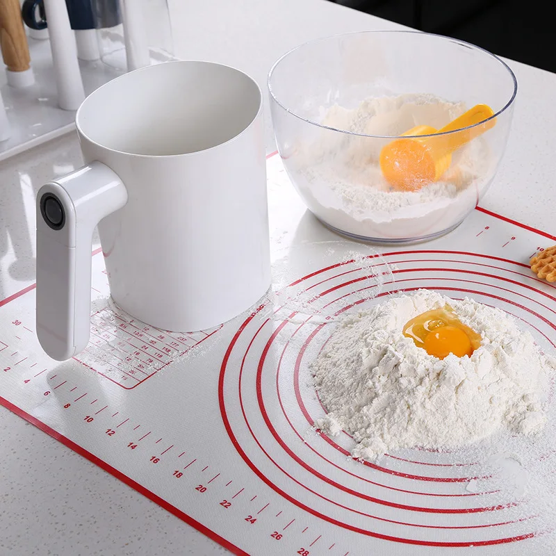 Automatic flour sieve baking tool fine sugar powder  screenfor home kitchen wireless lazy powder filter