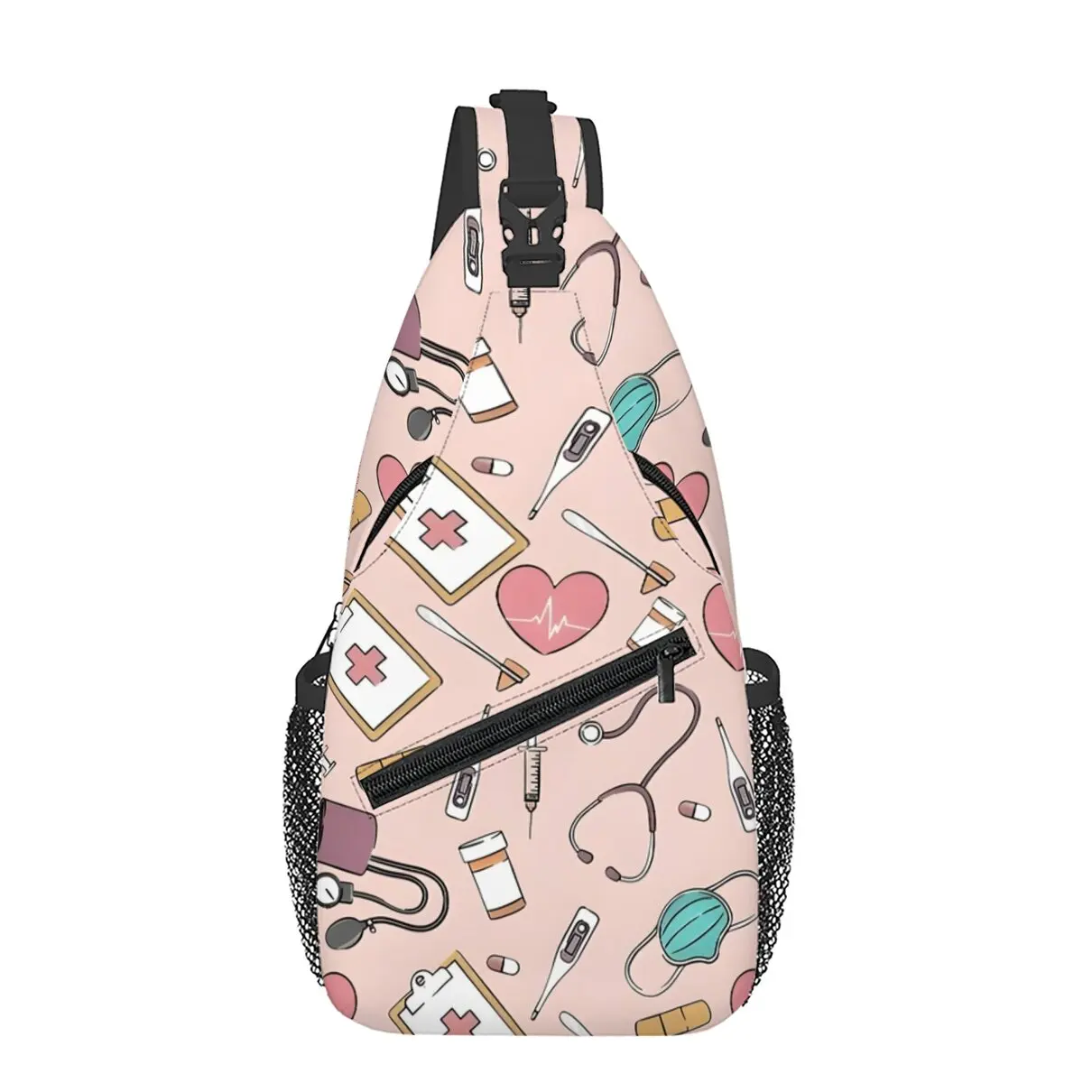 

Маленькая нагрудная сумка с принтом Medical Care для мужчин и женщин, лучший подарок, 2D-мультяшный дизайн, большая вместимость, для активного отдыха, спорта и повседневной носки, модная.