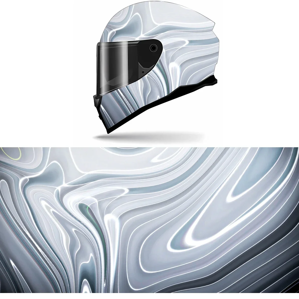 

Abstract Liquid Marbling Paint Full Helmet Wrap Sticker Motorcycle Helmet Racing Graphic Decal Vinyl Wrap Helmet Decor Sticker