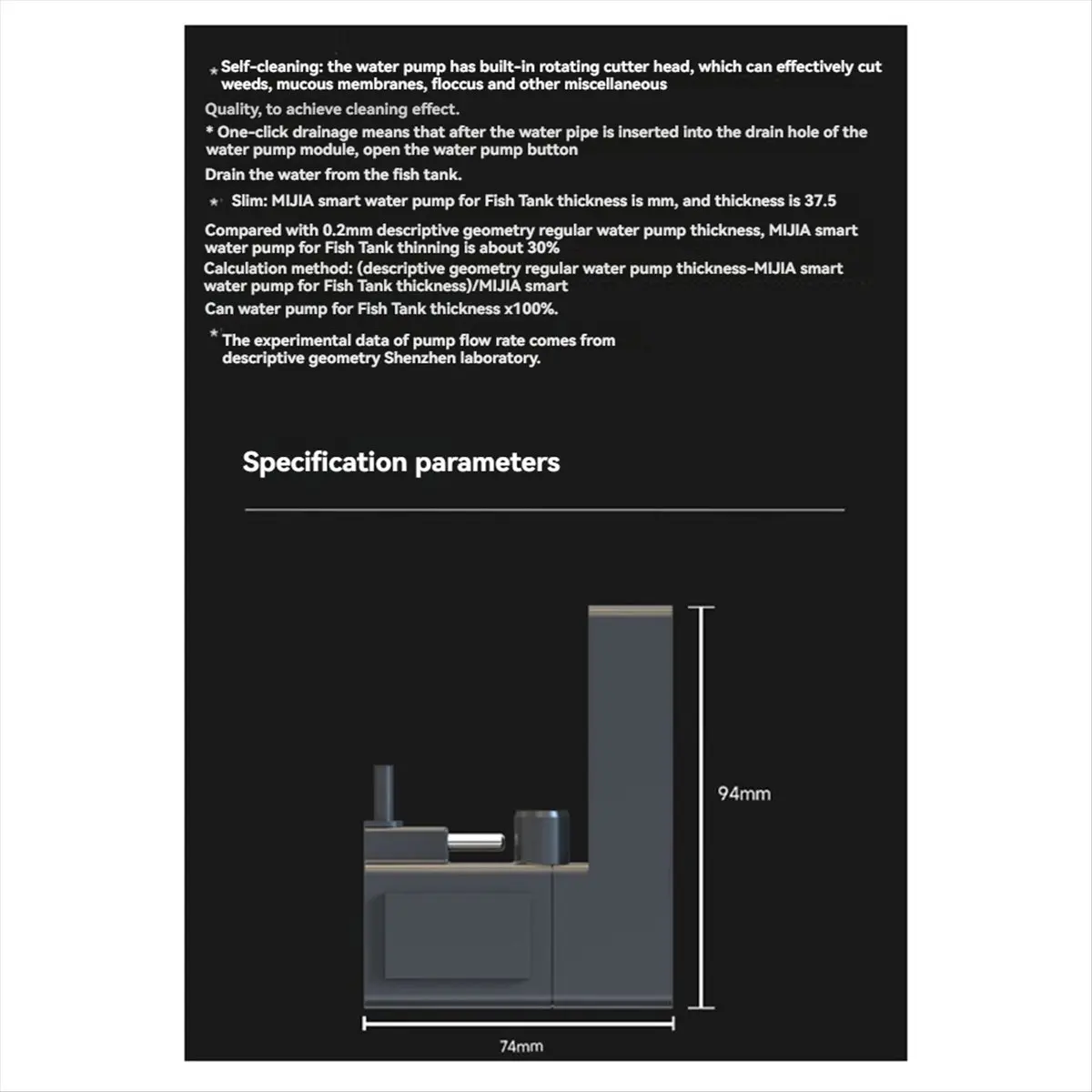 BaoBao-для умного водяного насоса для аквариума Xiaomi Mijia, модель HWL-M100, простая установка, дренаж одним щелчком мыши, малошумное управление