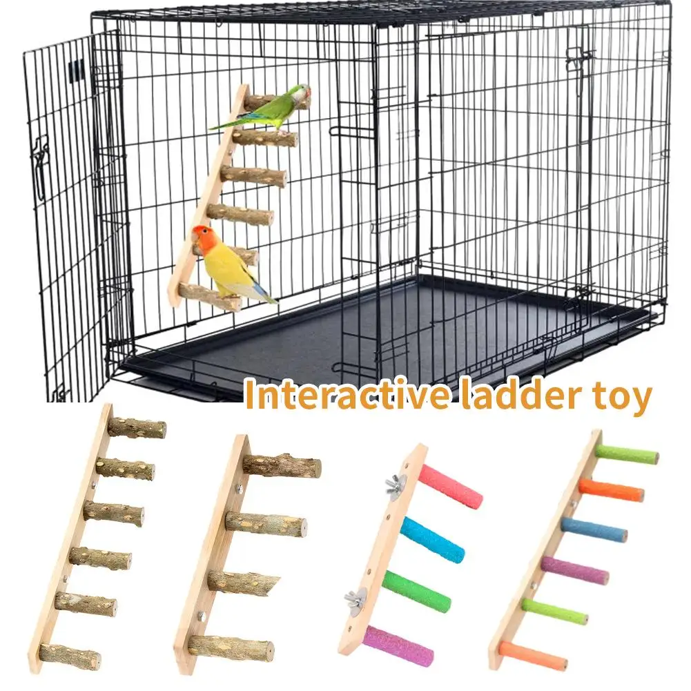 Parrot Bird Interactive Toy Toy Wooden Ladder Placing Disclosure Claw Climbing Supplies Climbing Accessories Pet O9O6