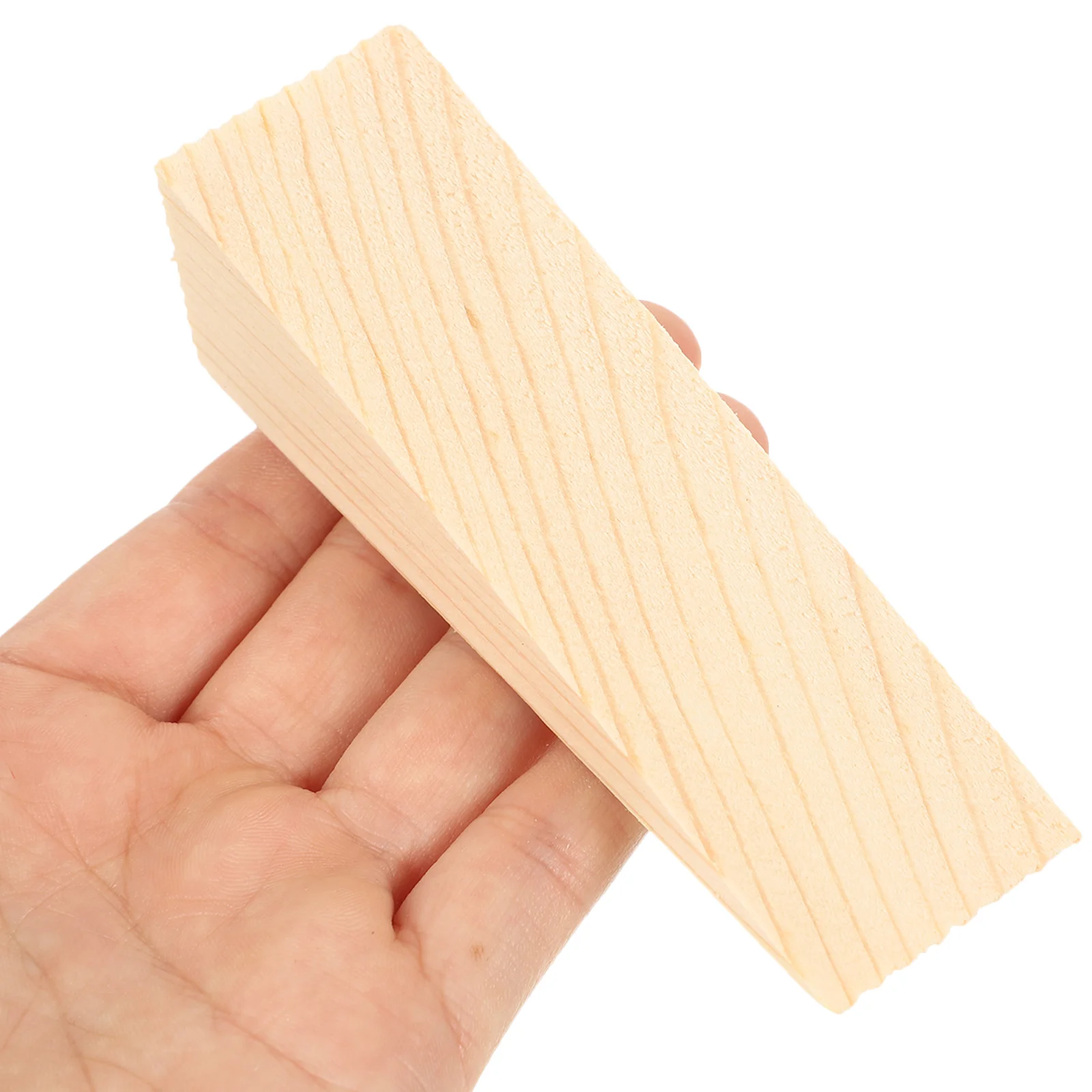 10 Pcs Safety Wooden Door Stop Mat Alarm Stopper Punch Free Beige High Grade Wood Home Office School Restaurant