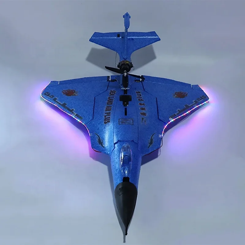 Avion RC sans balais longue portée 2000m, télécommande RTF avec équilibre Intelligent, corps en mousse EPP résistant aux chocs, lumière LED