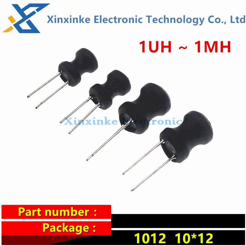 

20PCS 10*12 1012 2.2UH 4.7UH 10uH 22uH 100uH 330uH 470uH 1M DR Magnetic Core DIP I-shape Power Inductor Inductance Copper Coil