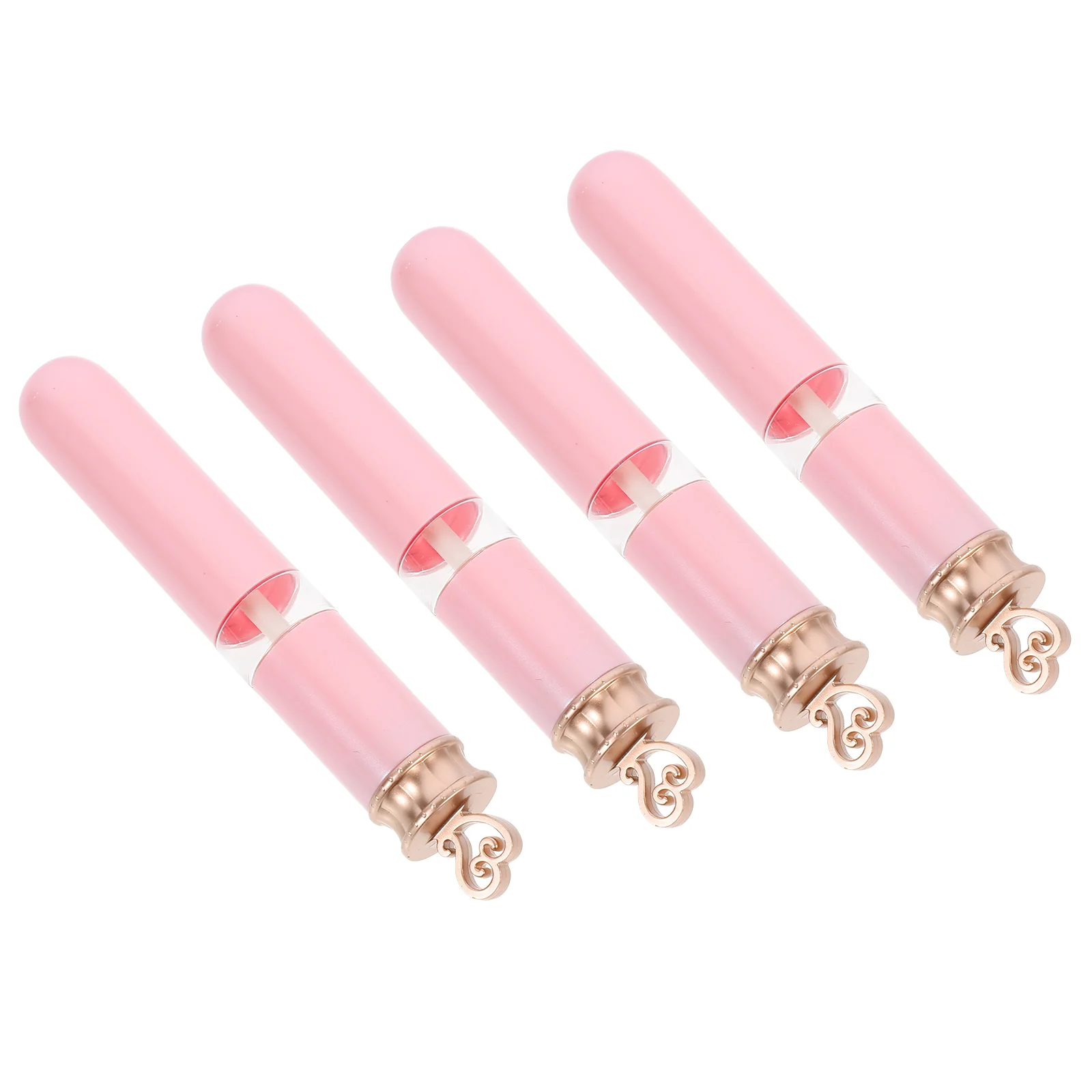 

4pcs Tubes Refillable DIY Containers ABS Lightweight Practical Small Empty Bottles Empty Lip Gloss Bottles Size