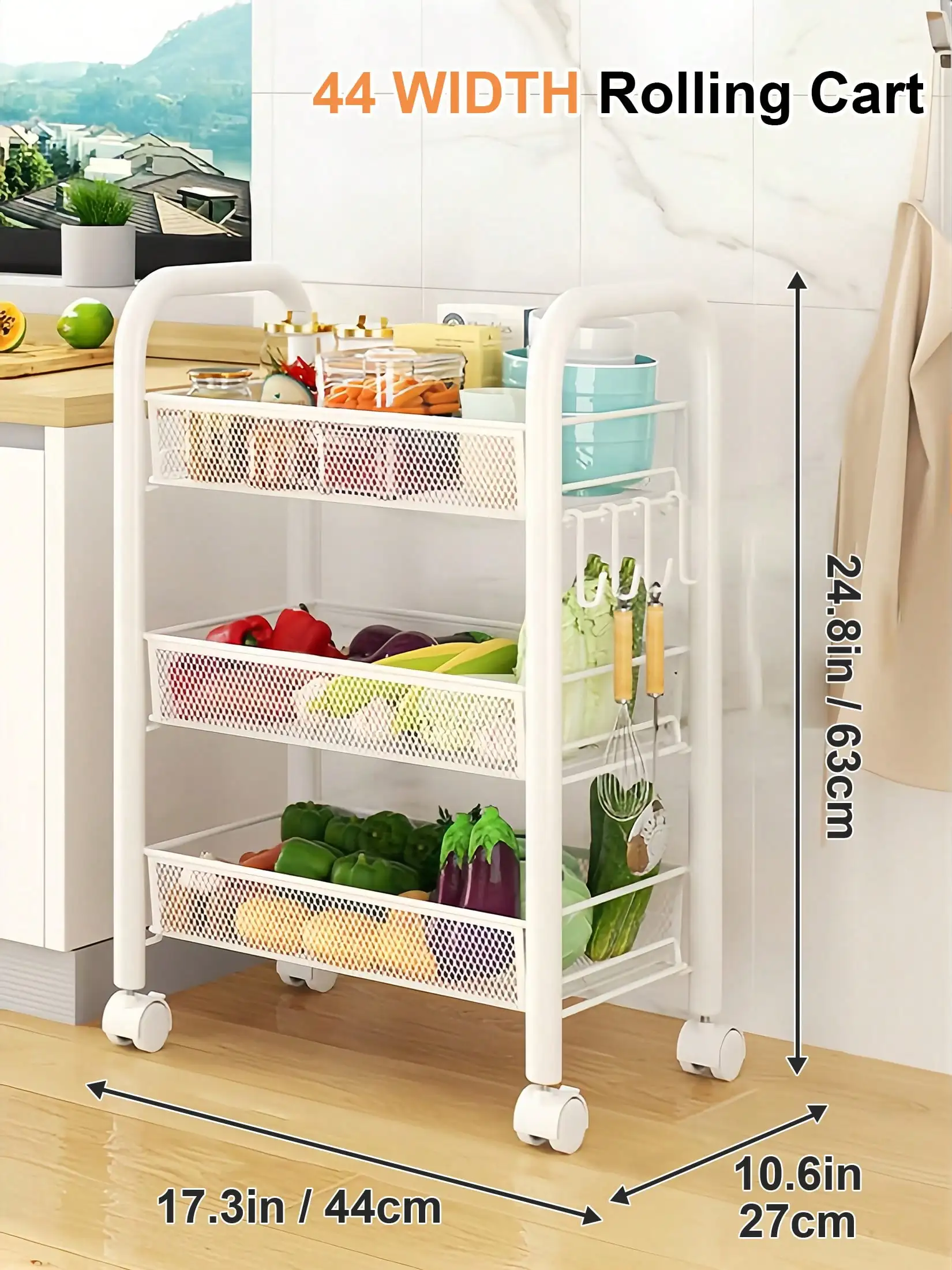 Five-Tier Rolling Storage Cart — product detail 21