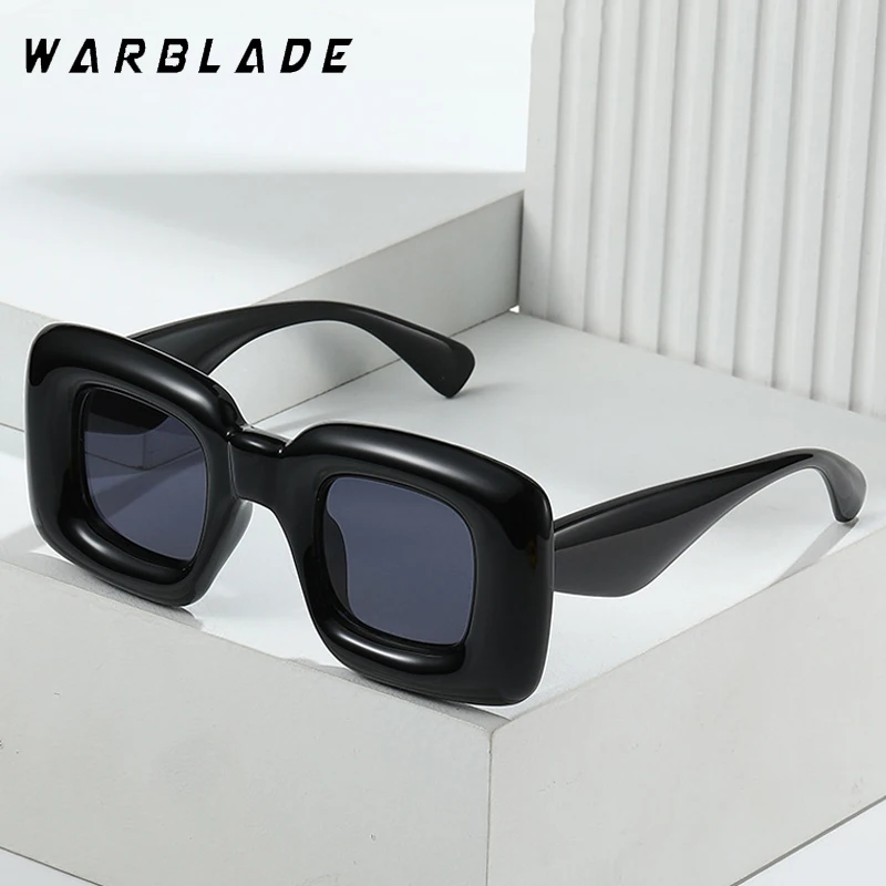 Retro Y2K Square Oversized Frame Candy Color Women Sunglasses Funny Personality Brand Designer Men Unique Sun Glasses Wide Legs