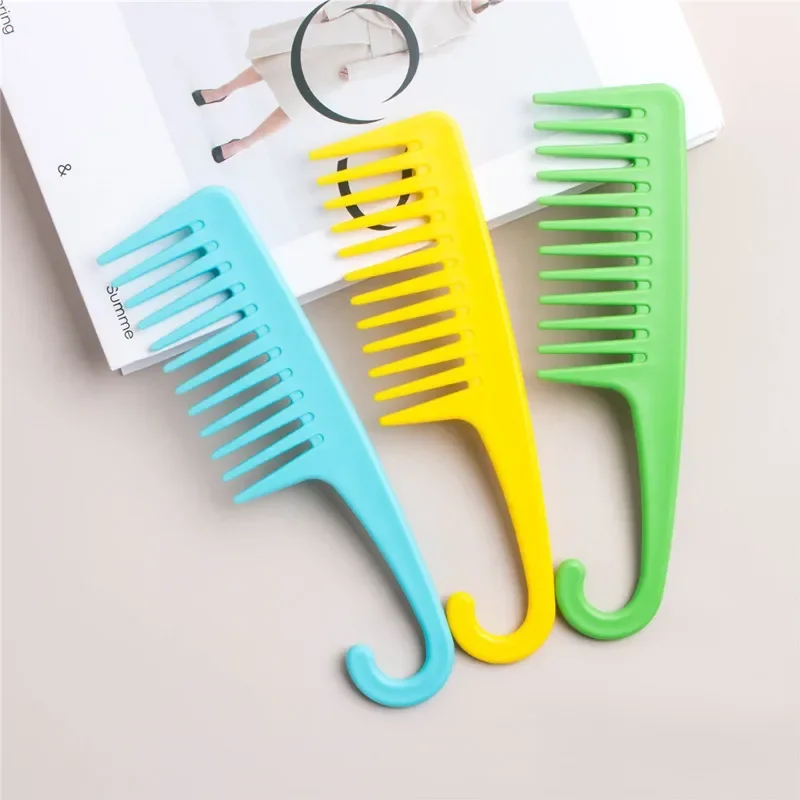 Large Wide Tooth Combs of Hook Handle Detangling Reduce Hair Loss Comb Pro Hairdress Salon Styling Tools