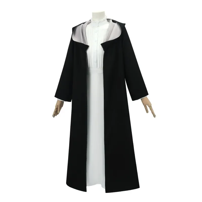Disfraz de Cosplay de Anime Frieren, disfraz de helecho mágico, vestido, abrigo, conjunto completo con peluca para Halloween, carnaval, fiesta, puesta en escena