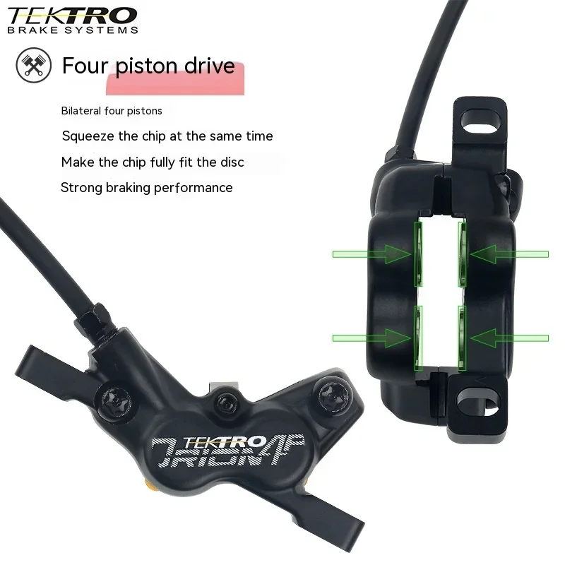 Tektro Four-Piston High M745 Oil Disc Mountain Bike Oil Brake Hydraulic Disc Brake Device Bilateral Brake Oil Disc