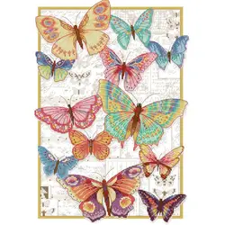 NKF farfalle colorate animali kit di ricamo a punto croce Aida 14ct 16ct 11ct bianco contati Set da cucito su tela decorazioni per la casa fai da te